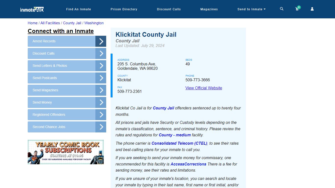 Klickitat County Jail - Inmate Locator