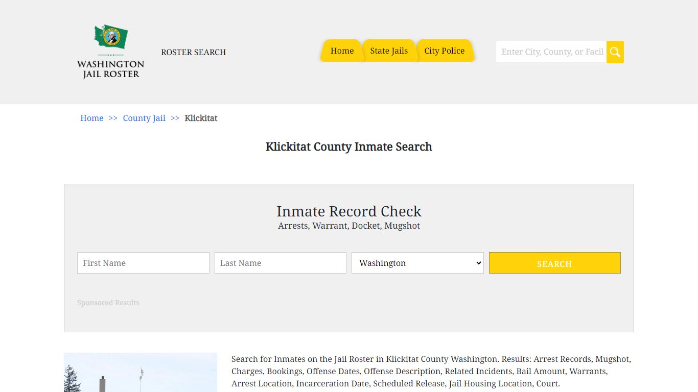 Klickitat County Inmate Search - Jail Roster Search